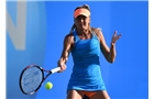 BIRMINGHAM, ENGLAND - JUNE 10:  Daniela Hantuchova of Slovakia in action against Belinda Bencic of Switzerland on day two of the Aegon Classic at Edgbaston Priory Club on June 10, 2014 in Birmingham, England.  (Photo by Tom Dulat/Getty Images)